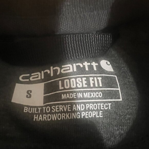 Carhartt Mens Midweight Crewneck Sweatshirt Loose Fit Crewneck Carbon Heather Si - Picture 4 of 5